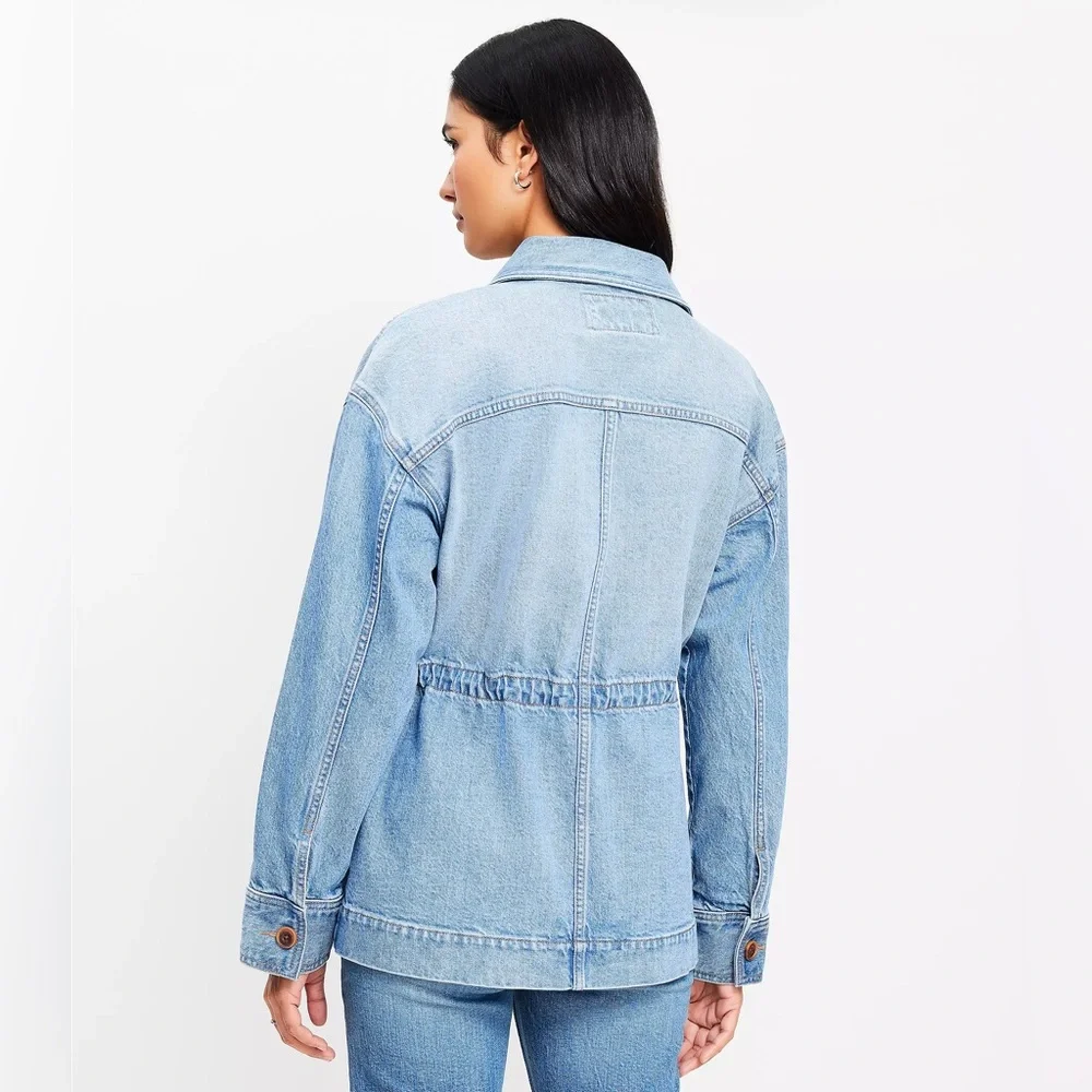 🆕 LOFT Denim Chore Jacket - M - *Runs Large* - Picture 2 of 12